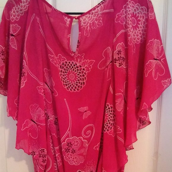dressbarn  Pink Floral Print Blouse - Picture 5 of 5